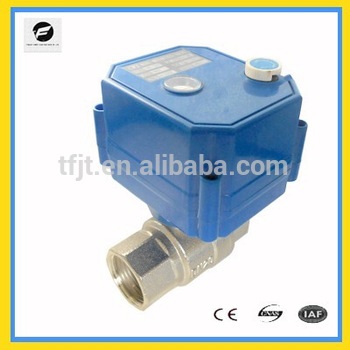 motor 2-port DC12V ball valve with position indicator and handle whheel for Irrigation system,cooling/heating system