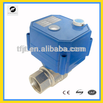 2 way DC12V motorised valve with position indicator and handle device for Industry heating facilities equipement