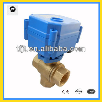 CWX 15Q 3 way mini solenoid ball valve BSP 12v 24v brass motorized valve for water system