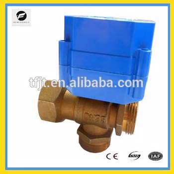CWX 15Q 3 way mini solenoid ball valve BSP 12v 24v brass motorized valve for water system