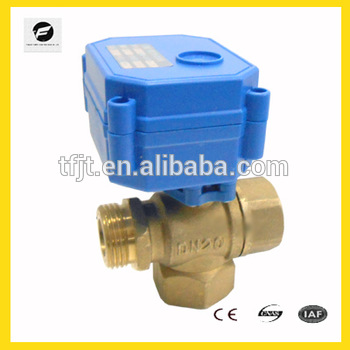 CWX 15Q 3 way mini solenoid ball valve BSP 9 24V AC DC brass electric valve for water system