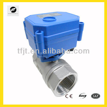 CWX15 DC12V DC24V 3/4 inch motorized ball valve 1” SS304 full port screw