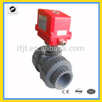 AC220V motor control ball valve DN50 2 UPVC for water treatment