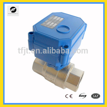 CWX 15N 2 way Ni plated Brass MIni 3 6V DN20 motorized electric shut off valve with position signal feedback operation