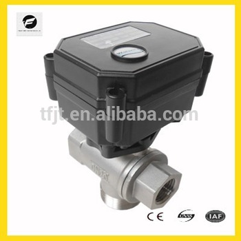 1 2 DN15mm DC12V 24V 3 Way L Port Stainless Steel Electric Valve Motorized Ball Valve CR03 Wiring Description Product size
