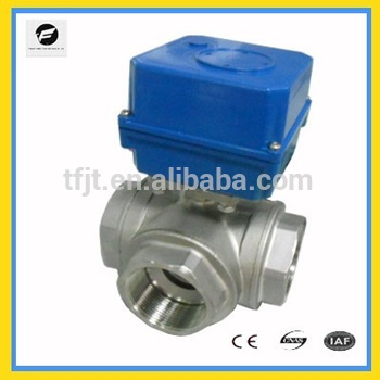1 2 DN15mm DC12V 24V 3 Way L Port Stainless Steel Electric Valve Motorized Ball Valve CR03 Wiring Description Product size