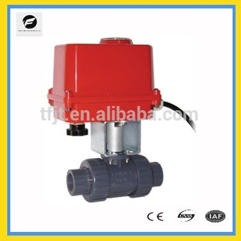 Miin <font color='red'>DN15</font> <font color='red'>DN20</font> <font color='red'>DN25</font> <font color='red'>DN32</font> <font color='red'>DN40</font> <font color='red'>DN50</font> <font color='red'>2</font> way motorized PVC <font color='red'>ball</font> <font color='red'>valve</font> 220V 50HZ <font color='red'>1</font> 6MPA 16PN