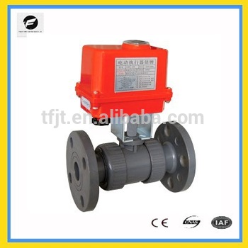 Miin DN15 DN20 DN25 DN32 DN40 DN50 2 way motorized PVC ball valve 220V 50HZ 1 6MPA 16PN
