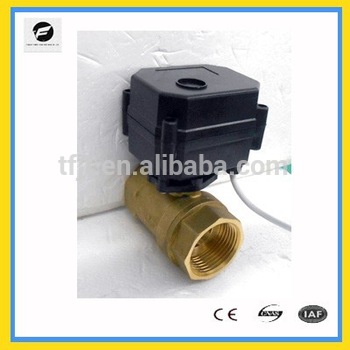 1 4 to 1 2 way brass electric actuator power water ball valve for water treatment
