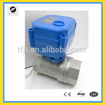 15mm pvc and Stainless Steel 304 mini motorized ball valve DC12V 24V for sea water project