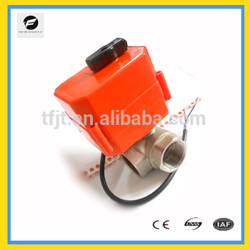 10NM mini electric actuator ball valve 1/2’’ 1/4’’ 1’’ 3 way 2 way with manual override function for irrigation hydrants