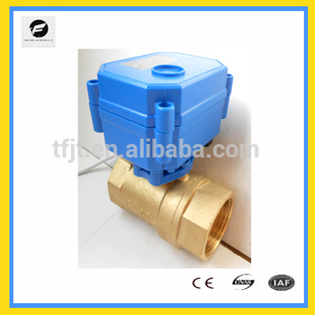 mini 2-way DN25 1’’ actuated valve 9-24VDC motorised valve low voltage for water treatment