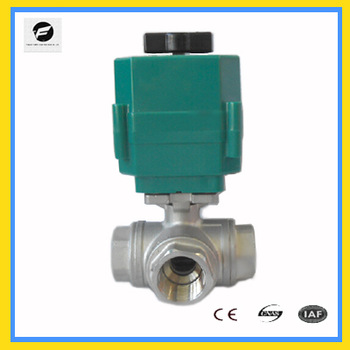 3 way 1 2 to 1 stainless steel motor electric valve DC12v 24v water shut off mini auto control water system water meter
