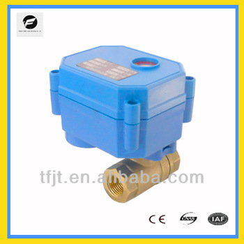 brass 230VAC mini motorized ball valve for water sensor system