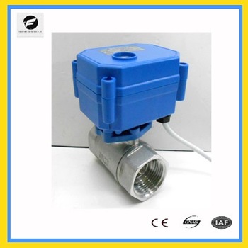 2 way CWX 15 12vdc brass DN15 CR01 electric water flow control ball valve
