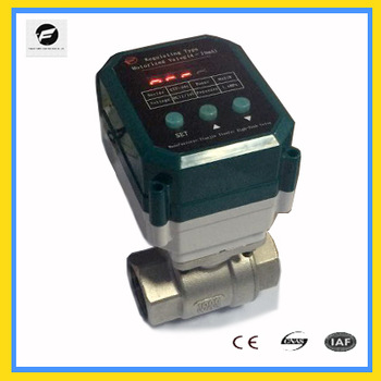 CTF001 2 way DN25 stainless steel DC24V 4 20mA input electric modulation balll valve