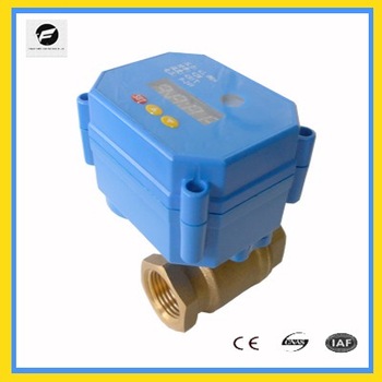 DC9 24v dn20 timer controlled bsp npt 1 2 inch motorized automatic water flow control ball valve with timer