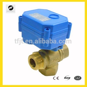 3 way DN20 DC12V BSP 6NM solenoid electric motor valve for control CWX for water treatment