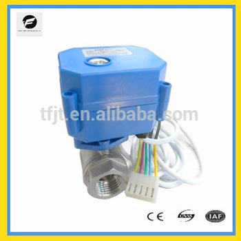 Stainless Steel 304 DC3 6V DN15 DN25 motor ball valve for water filter HAVC washing machines