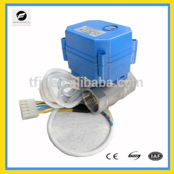 Stainless Steel 304 DC3 6V DN15 DN25 motor ball valve for water filter HAVC washing machines