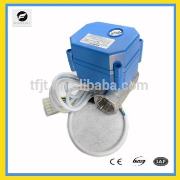 Stainless Steel 304 DC3 6V DN15 DN25 motor ball valve for water filter HAVC washing machines