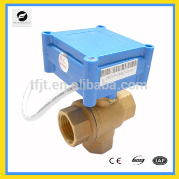 CWX 20P DC3 6V G1 2 3 way L flow brass mini motor ball valve with signal feedback function