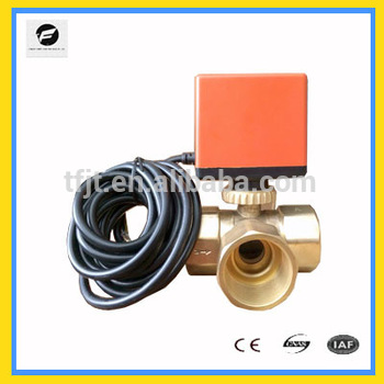 CWX-50P T-flow 3-way 1 inch 230-VAC motor electric valve for Fan-coil terminal