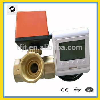 AC24V,AC220V 3-way DN25 motor ball valve for solar heating system,fan coil