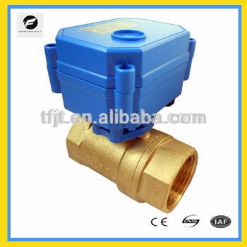 mini brass motorized motor ball valve with CWX series solenoid valve for Irrigation system,cooling/heating system