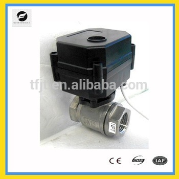 DC9 24V 2 way 1 2 stainless Steel 304 electric Ball Valve with Female Female BSP thread screw end for pipe connection