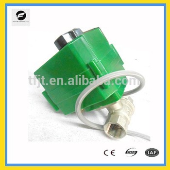 2 way DC9-24V 10NM DN40 SS304 motorized ball valve for automatic flow control equipment