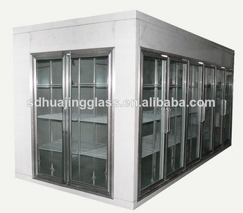 Hot selling Energy saving walk in freezer glass door with CE Rohs certificate