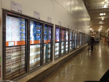 commercial refrigerated produce display cooler for supermarket butcher factory