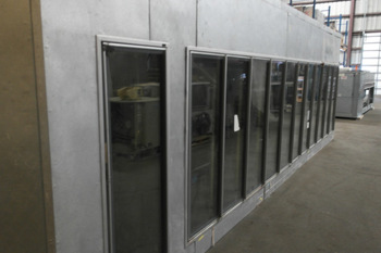Display curved glass door for convenience store cooler