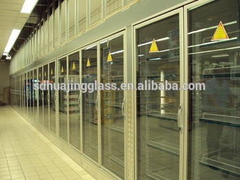 commercial refrigerator parts low e glass door electric heated double holow glass door anti condensation glass door