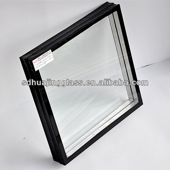 business commercial building tempered glass double chamber insulated glass pane