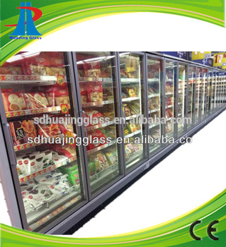 anti fog supermarket display refrigerator glass door