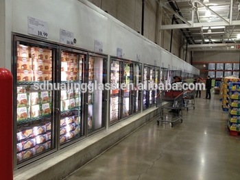 2015 hot selling energy saving electric heating glass doors for supermaket