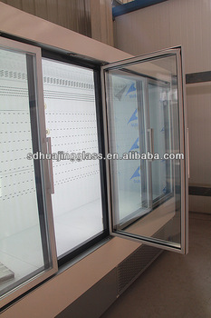 Anti fog Low e schotte glass deli refrigerator glass doors for supermarket