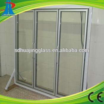 Anti fog Low e glass beverage refrigerator glass doors