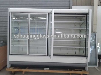 supermarket refrigeration anti fog glass doors for freezers