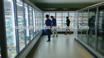 Electric heated Glass door for supermarket Beverage Display refrigerator
