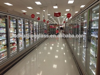 Anti condensation glass doors for supermarket beverage