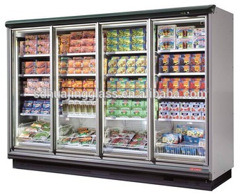 Anti condensation glass doors for supermarket beverage display showcase