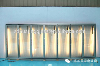 Energy saving anti fog glass doors for supermarket walk in cooler