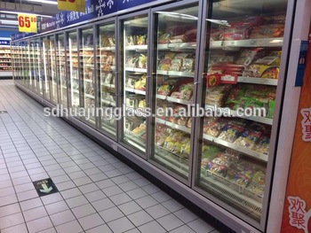 High quality upright freezer glass doors used for supermarkets overseas