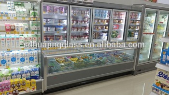 High quality upright freezer glass doors used for supermarkets overseas