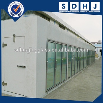 double hollow Low E glass door for walk in cold room reach in cold room