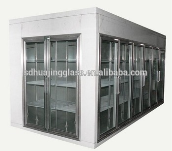 anti fog hinge glass door for top quality hot sale glass door for supermarket walk in cool room