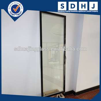 single temperature Low E glass door for diaplay chiller glass door refrigerator